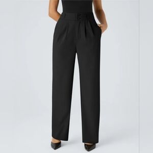 HALARA High Waisted Zipper Pocket Straight Leg Work Pants